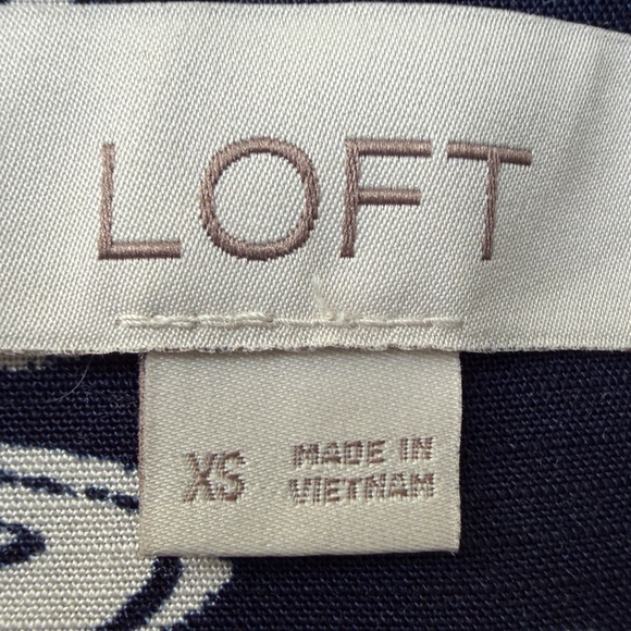 LOFT Floral Midi Pocket Shirtdress with Pockets Size XSmall NWOT - Picture 14 of 16